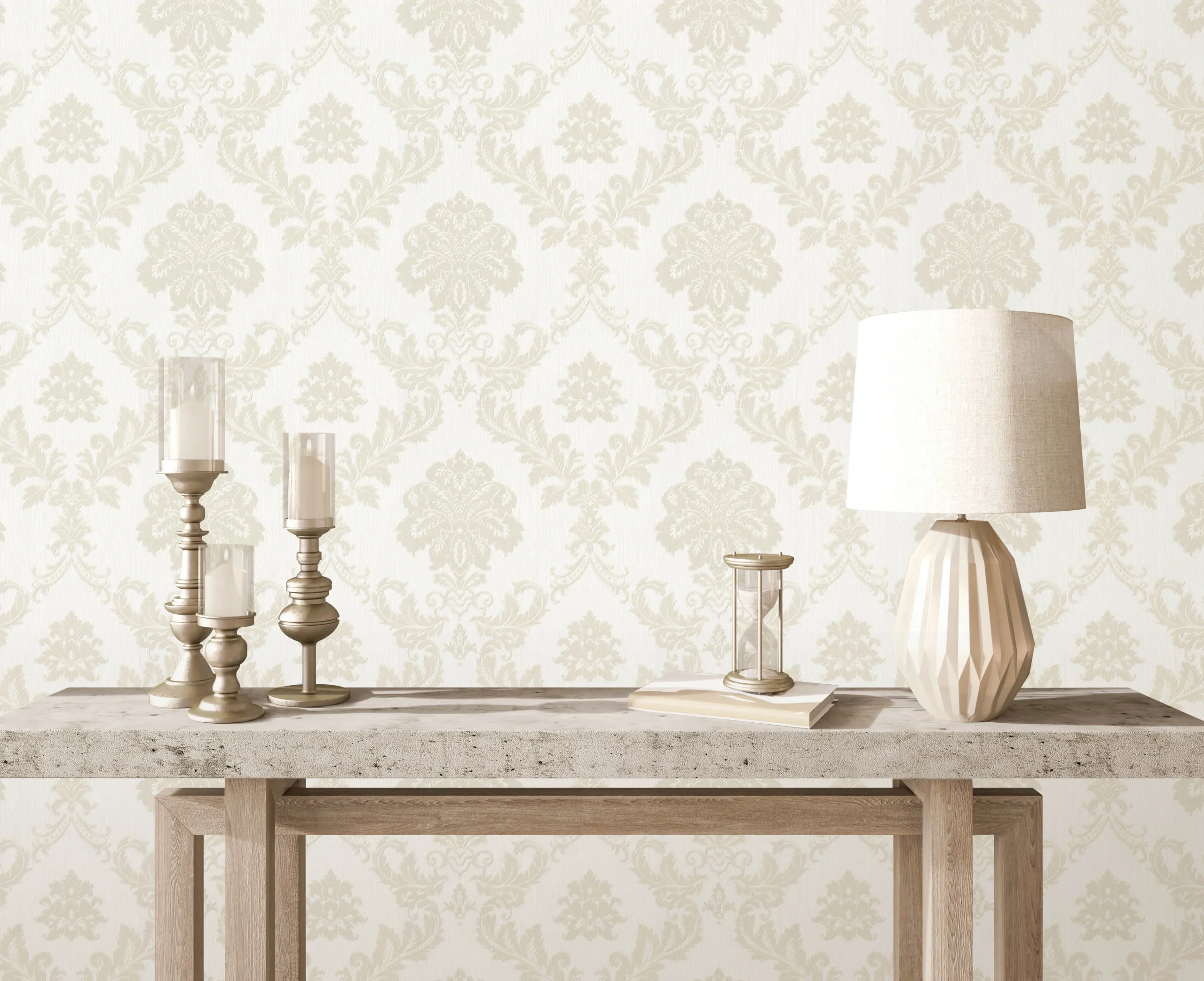 Cream Embossed Wallpaper – Understated Warmth (24206-2)